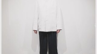 Scye_Linen Herringbone Stand Collar Work Jacket