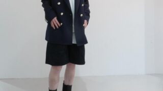 apartir styling_order blazer_LENO_ダブルのブレザーにグルカショーツ