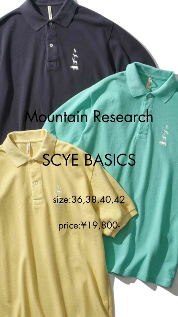 Scye × Mountain Research Special Collaboration POLO