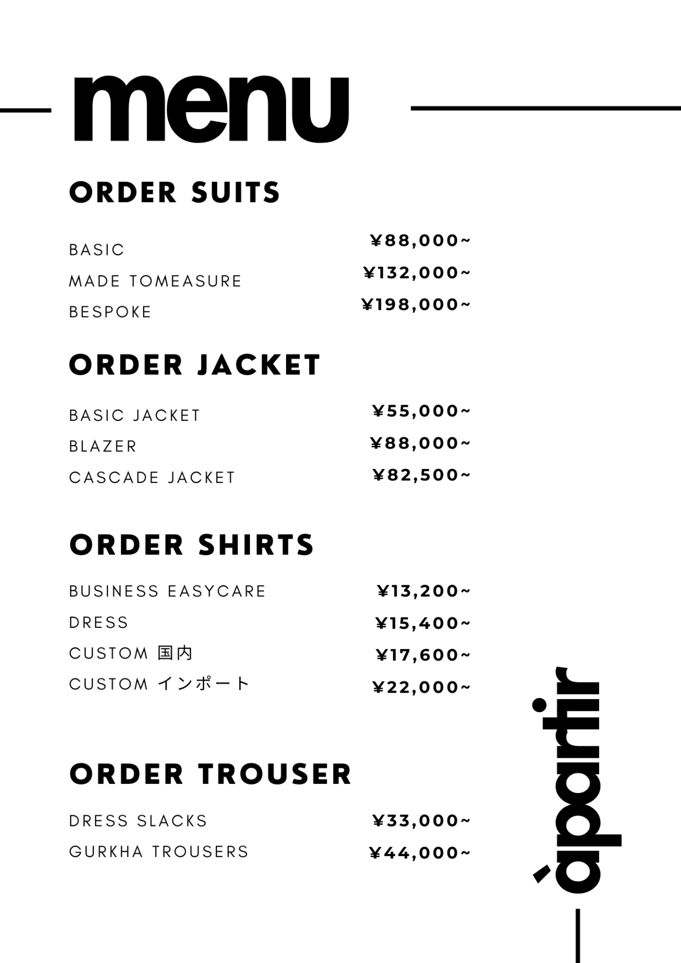 apartir Order & Select Shop | How To Order